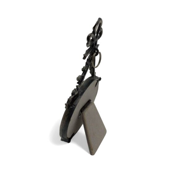 OVAL Ornate FRAME Bow Embellishments Hang and Freestanding 16cm Tall - Picture 8 of 10